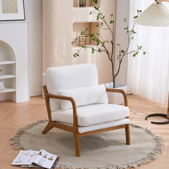 mid-century-modern-upholstered-accent-chair-1-piece-off-white-teddy-fleece-1
