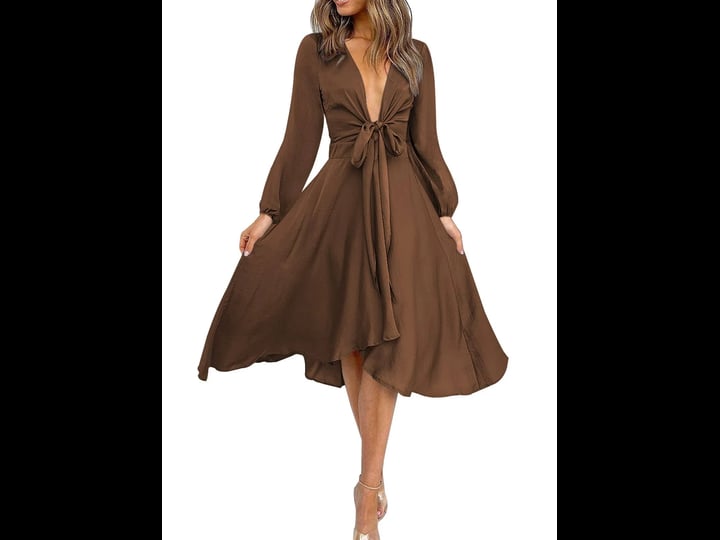 miduo-womens-dresses-satin-fashion-v-neck-self-tie-long-sleeve-high-waist-skater-midi-dresses-for-co-1