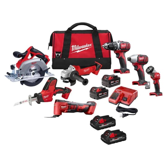 milwaukee-m18-18v-lithium-ion-cordless-combo-tool-kit-7-tool-with-4-3-0-ah-batteries-charger-and-too-1