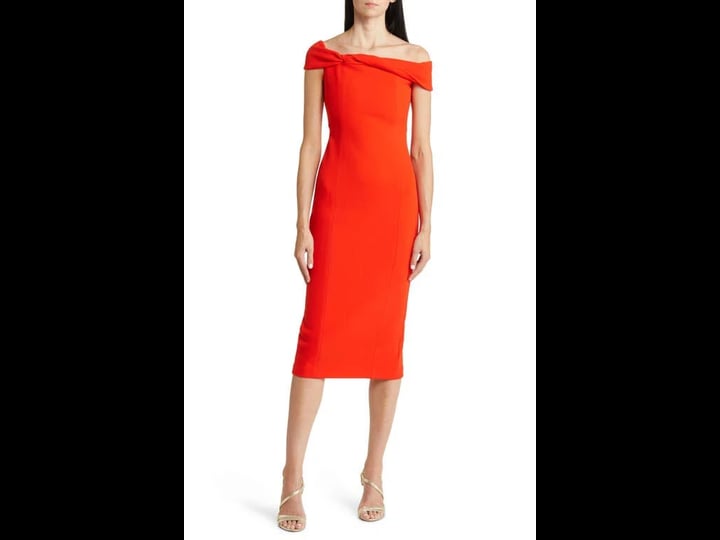 misha-womens-bernadine-strapless-midi-dress-flame-red-size-large-1