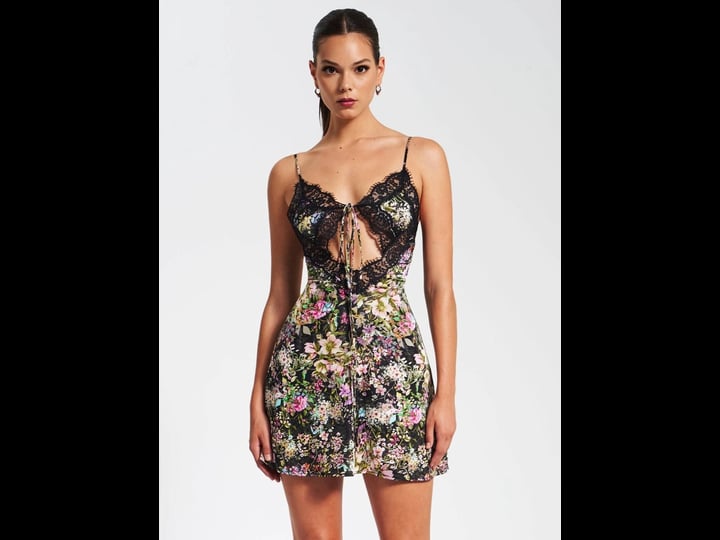miss-circle-womens-tehila-floral-print-mini-dress-with-trim-satin-lace-length-from-underarm-approx-3