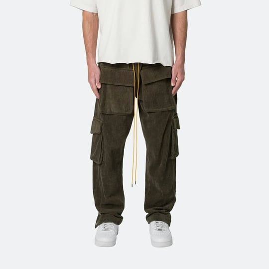 mnml-mens-snap-ii-cargo-casual-pants-green-corduroy-pants-1