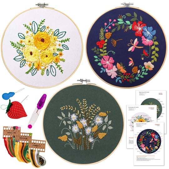 mocoosy-3-pack-embroidery-starter-kit-for-beginners-stamped-embroidery-kit-with-pattern-and-instruct-1