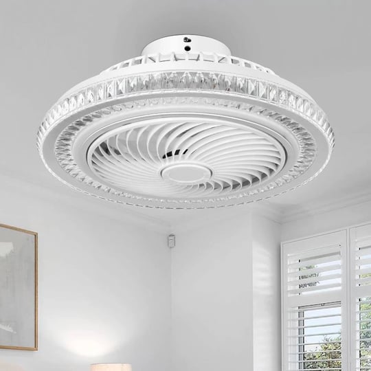 modern-20-inch-bladeless-ceiling-fan-with-light-low-profile-enclosed-chandelier-fan-white-1