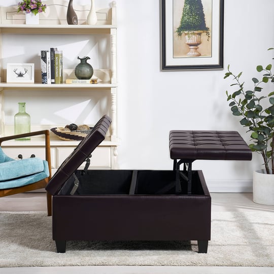 modern-large-square-faux-leather-storage-ottoman-coffee-table-for-living-roombedroom-dark-brown-1