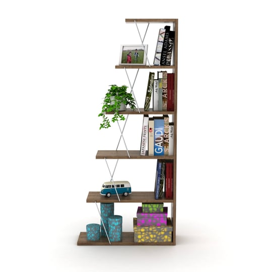 modern-space-saver-ladder-bookshelf-organizer-walnut-1