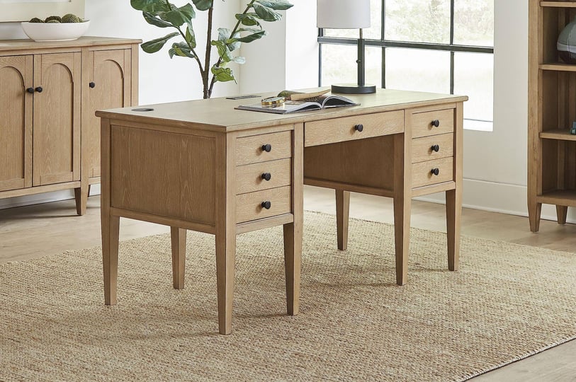 modern-wood-half-pedestal-desk-laurel-collection-light-brown-martin-furniture-1