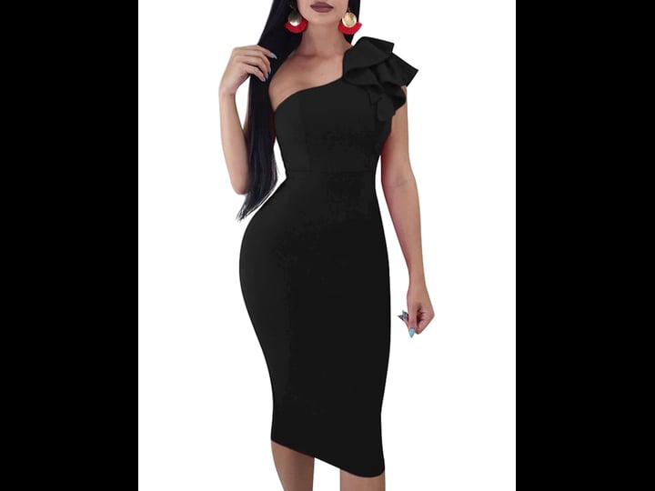 mokoru-womens-sexy-ruffle-one-shoulder-sleeveless-bodycon-party-club-midi-dress-xx-large-black-women-1