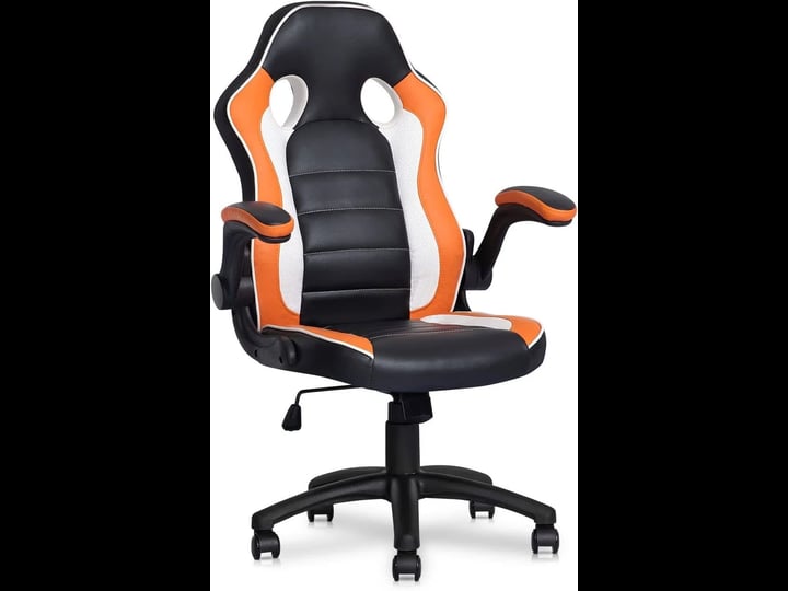 monibloom-gaming-racing-style-computer-chair-pu-leather-gamer-black-orange-1