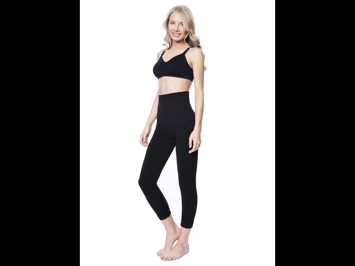 mothers-essentials-high-waist-tummy-compression-control-slimming-3-4-capri-leggings-womens-size-medi-1