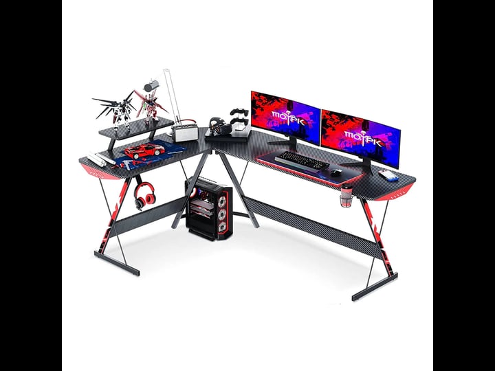motpk-66-inch-l-shaped-carbon-fiber-computer-gaming-desk-w-monitor-shelf-black-1