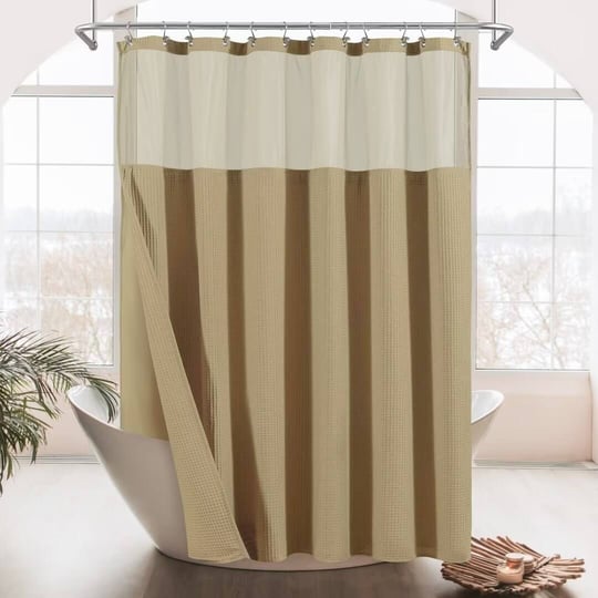 mrs-awesome-honeycomb-waffle-weave-shower-curtain-with-snap-in-liner-71-inchw-x-78-inchl-linen-size--1