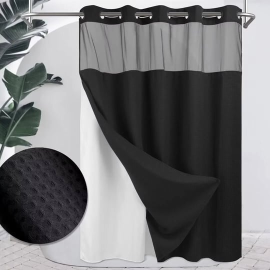 mrs-awesome-no-hook-waffle-weave-shower-curtain-and-liner-set-sheer-window-71-inchwx86-inchl-black-s-1