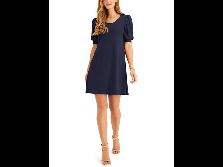 msk-petite-puff-sleeve-sheath-dress-1