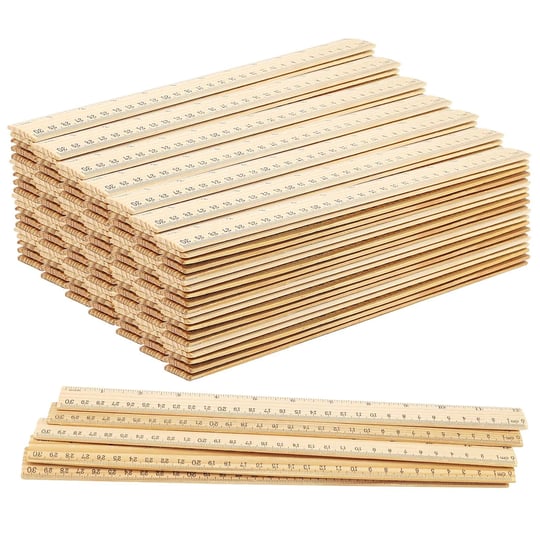 mukchap-144-pack-wooden-ruler-12-inch-straight-ruler-30cm-metric-wood-ruler-with-centimeters-and-inc-1