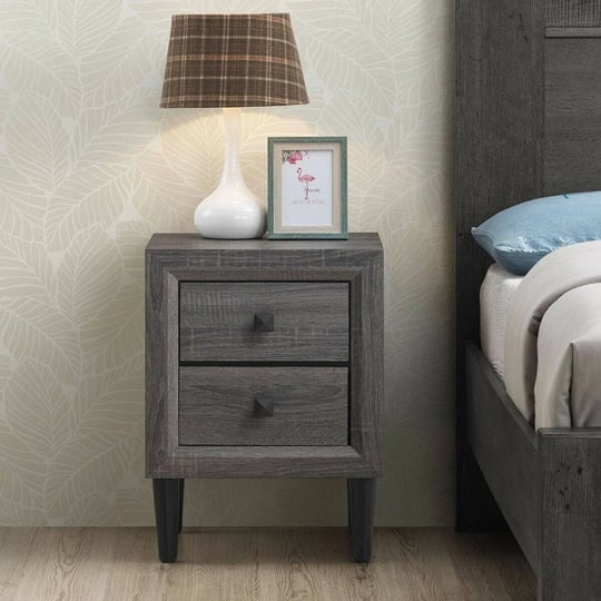 multipurpose-retro-bedside-nightstand-with-2-drawers-grey-1