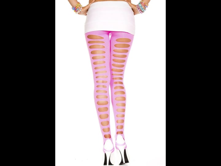 music-legs-35229-neonpink-big-hole-spandex-opaque-stirrup-leggings-neon-pink-1