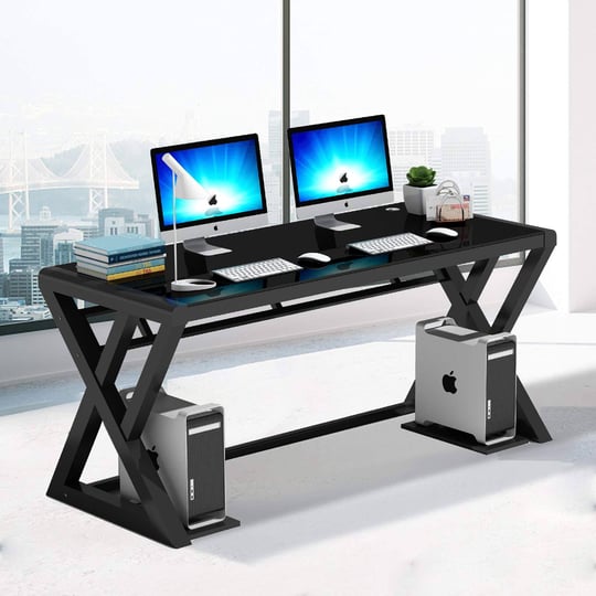 na-tempered-glass-computer-desk-with-x-shaped-metal-frame-fashion-modern-design-writing-and-study-de-1