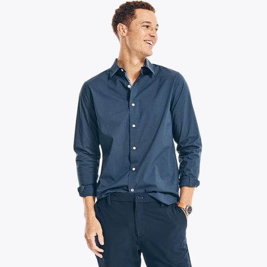 nautica-mens-navtech-trim-fit-shirt-peacoat-s-shop-spring-styles-1