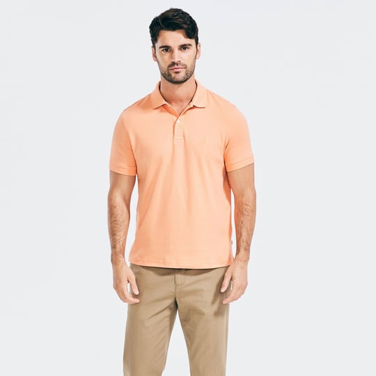 nautica-mens-soft-touch-orange-heather-classic-fit-polo-xs-mens-1