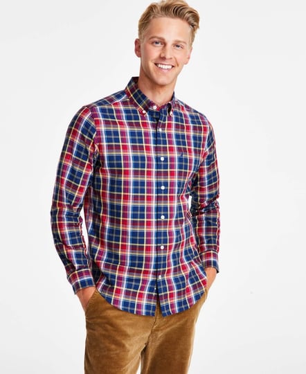 nautica-mens-wrinkle-resistant-plaid-wear-to-work-shirt-maritime-navy-small-1