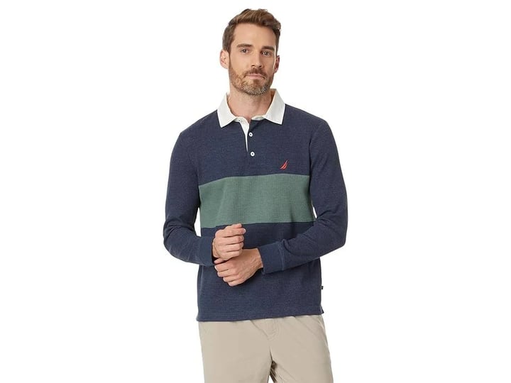 nautica-slim-fit-waffle-color-block-long-sleeve-polo-mens-clothing-lg-1