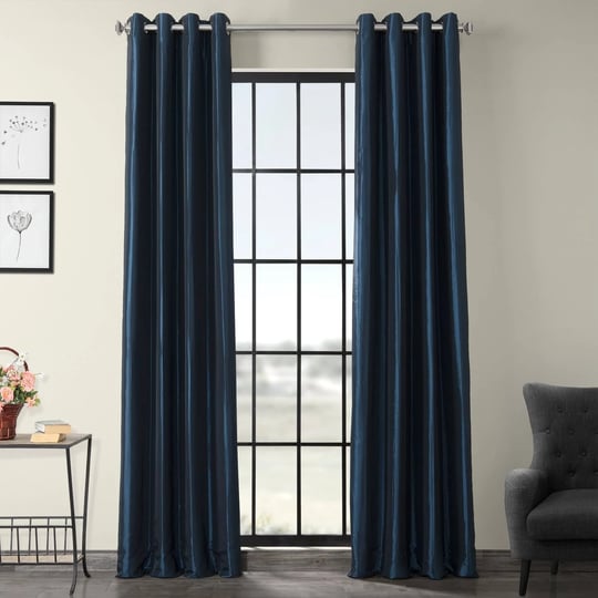 navy-blue-grommet-blackout-faux-silk-taffeta-curtain-1