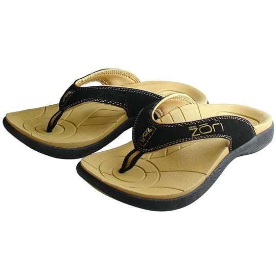 neat-feat-zori-unisex-orthotic-thong-sandals-black-tan-9-1