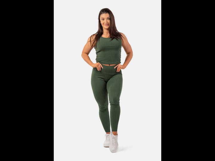 nebbia-organic-cotton-ribbed-405-leggings-high-waist-green-s-woman-1