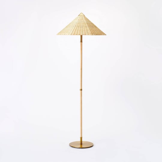 new-floor-lamp-with-tapered-rattan-shade-brown-includes-led-light-bulb-threshold-designed-with-studi-1