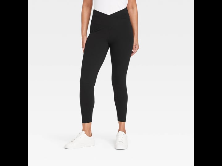 new-womens-crossover-v-waistband-leggings-a-new-day-black-s-1