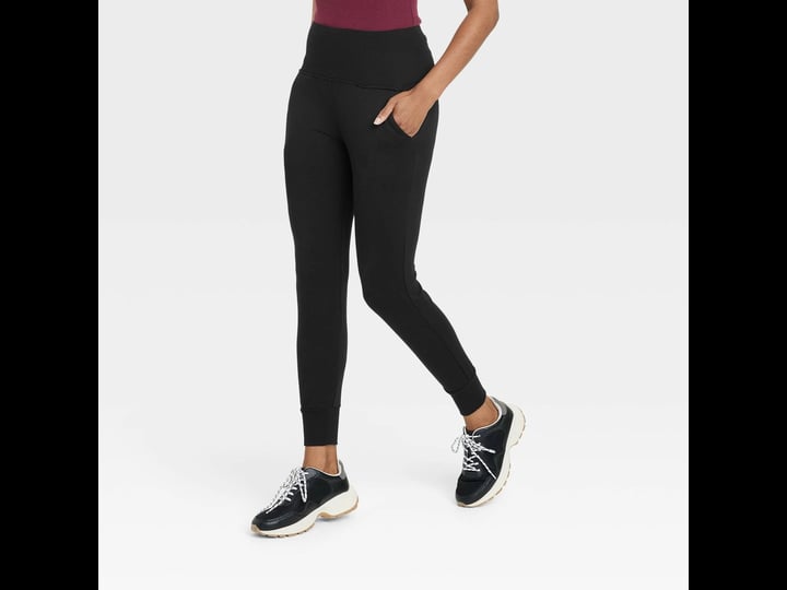 new-womens-super-soft-high-waisted-joggers-with-pockets-a-new-day-black-xl-1