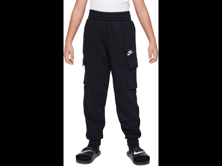 nike-all-kids-fit-sportswear-club-fleece-cargo-pants-black-white-xs-each-1