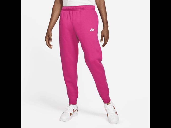 nike-mens-sportswear-club-fleece-joggers-fireberry-size-m-1