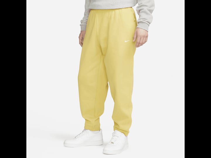 nike-solo-swoosh-mens-fleece-yellow-pants-2xl-1