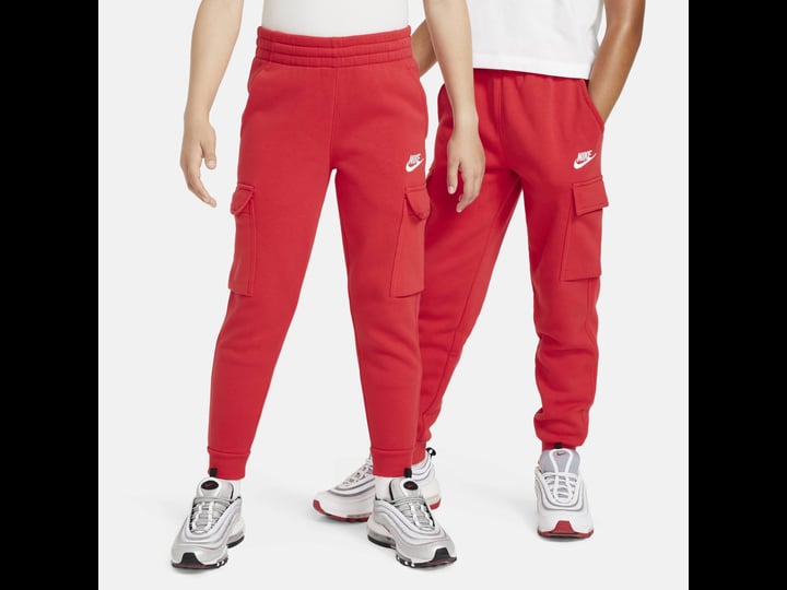 nike-sportswear-club-fleece-big-kids-cargo-pants-in-red-1