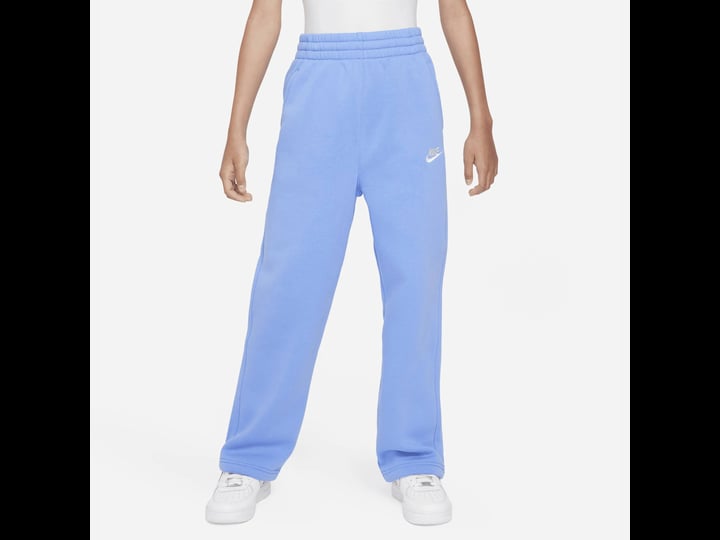 nike-sportswear-club-fleece-big-kids-girls-wide-leg-pants-in-blue-size-xl-fd2927-451