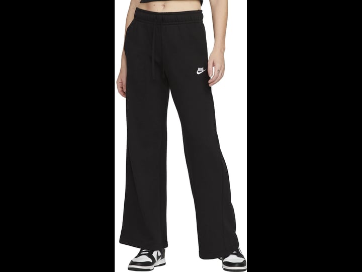 nike-sportswear-womens-club-fleece-mid-rise-wide-leg-sweatpants-large-black-1