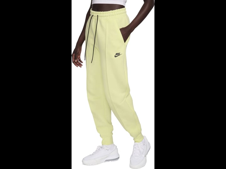 nike-sportswear-womens-tech-fleece-luminous-green-mid-rise-joggers-xl-1