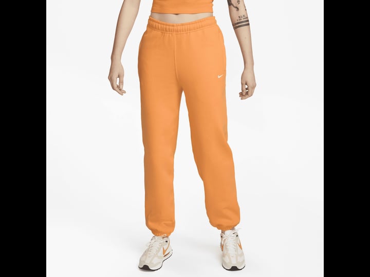nike-womens-solo-swoosh-fleece-pants-in-orange-1