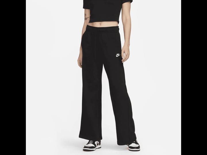 nike-womens-sportswear-club-fleece-mid-rise-wide-leg-sweatpants-black-1