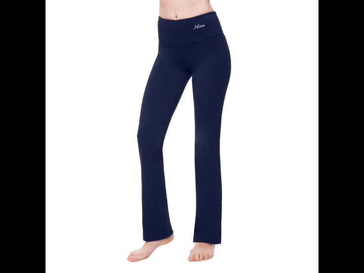 nirlon-straight-leg-yoga-pants-for-women-high-waisted-workout-leggings-womens-size-medium-blue-1