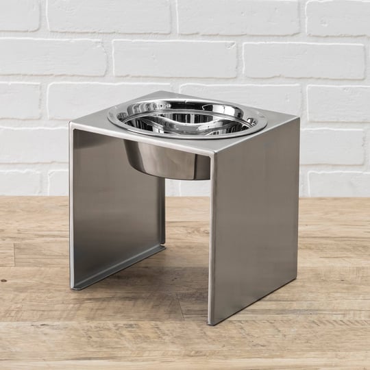 nmn-designs-slate-single-bowl-elevated-diner-5-tall-raised-dog-feeder-brushed-stainless-small-medium-1
