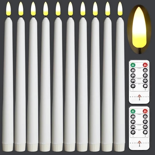 nonno-zgf-10pack-flameless-wedding-taper-candle-with-2-remote-led-battery-operated-candles-ivory-wax-1