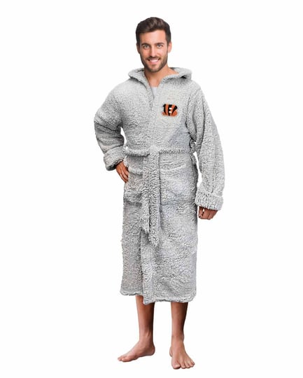 northwest-cincinnati-bengals-nfl-plush-hooded-robe-with-pockets-gray-1