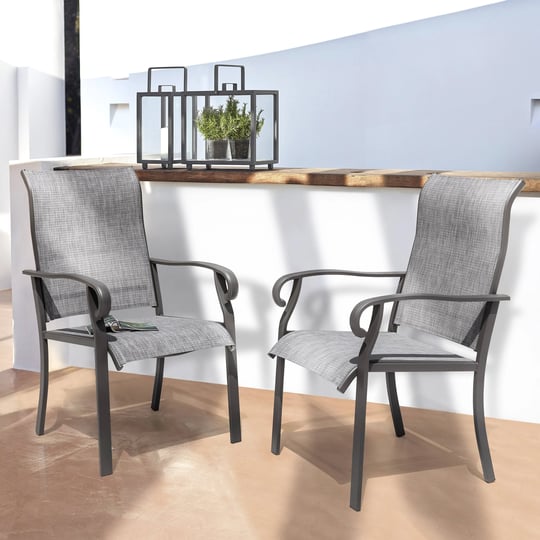 nuu-garden-outdoor-2-piece-patio-chair-set-textilene-fabriciron-frame-gray-1
