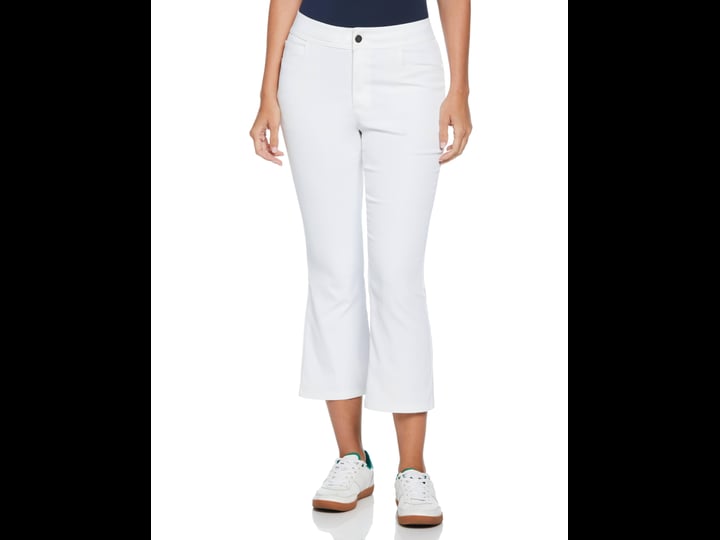 original-penguin-womens-veronica-open-front-crop-flare-golf-pants-size-12-white-100-polyester-golf-a-1