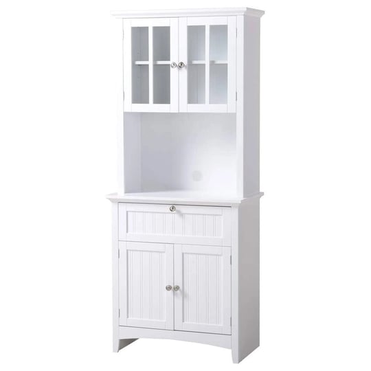 os-home-and-office-furniture-white-buffet-and-hutch-with-framed-glass-doors-and-drawer-1