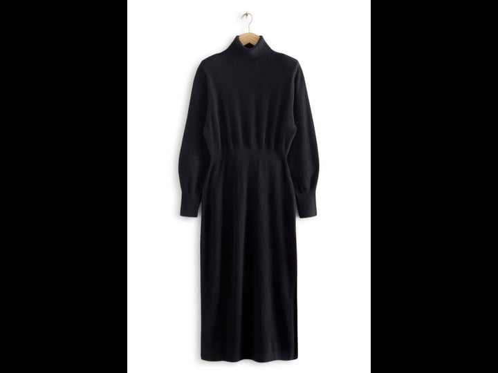 other-stories-long-sleeve-padded-shoulder-turtleneck-wool-sweater-dress-in-black-1