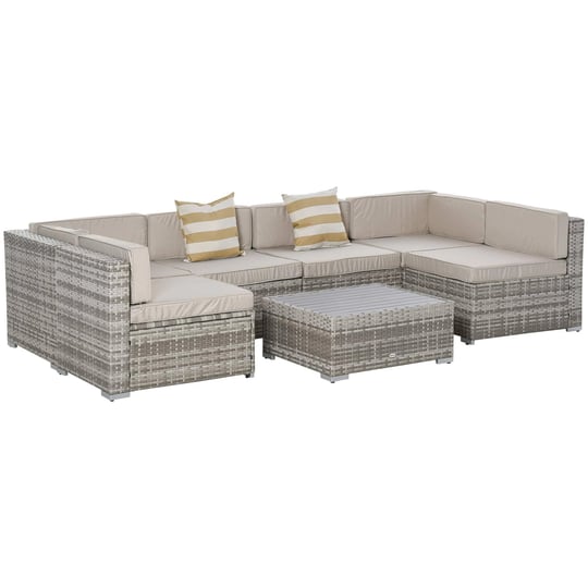 outsunny-7-piece-patio-furniture-sets-outdoor-wicker-conversation-sets-all-weather-pe-rattan-section-1